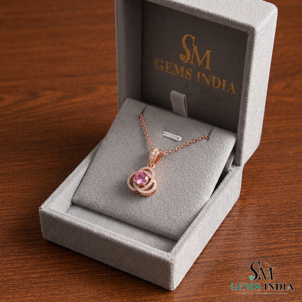 Round Morganite And Diamond Pendant - Fine Jewelry Gift For Her