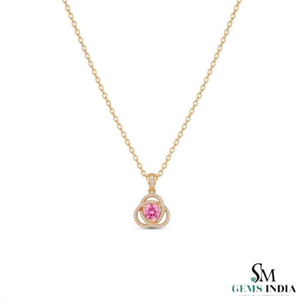 Round Morganite And Diamond Pendant - Fine Jewelry Gift For Her
