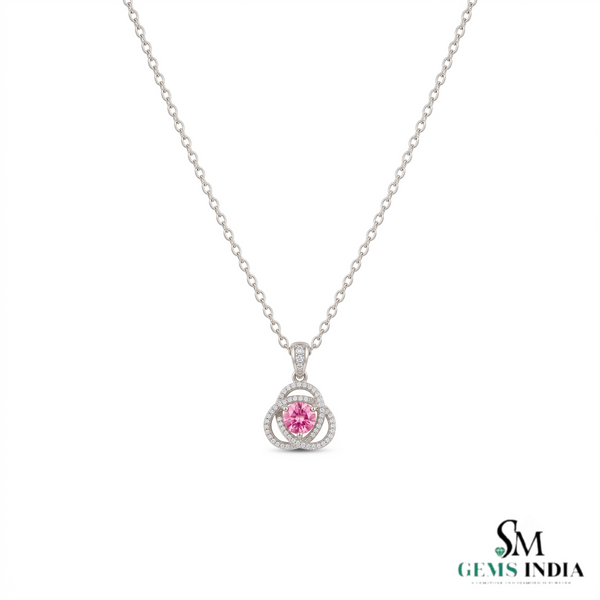 Round Morganite And Diamond Pendant - Fine Jewelry Gift For Her