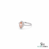 Morganite Marquise And Diamond Ring For Her - Engagement Ring