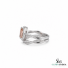 Pear Cut Morganite and Diamond Statement Ring - Gift For Her