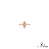 Morganite Marquise And Diamond Ring For Her - Engagement Ring