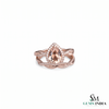 Pear Cut Morganite and Diamond Statement Ring - Gift For Her