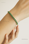 Natural Emerald oval cut diamond tennis bracelet gold | Natural emerald diamond tennis bracelet gold | Emerald big oval cut tennis bracelet