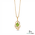 Natural Peridot Pear Cut Pendant with Diamond Halo – Elegant Gift for Her