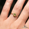 Oval Peridot Wave Ring With Diamond Accents – Elegant Fine Jewelry For Women
