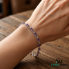 Natural Oval Amethyst Link Bracelet – Anniversary Gift for Her