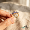 Natural Emerald Cut Tanzanite Ring with Diamonds – Vintage Elegance (Copy)