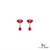 Pear Cut Ruby & Diamond Leaf Drop Earrings - Elegant Ruby Dangle Statement Earrings for Women