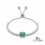 Emerald-Cut Emerald & Diamond Adjustable Tennis Bracelet - Fine Emerald Jewelry Gift