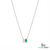 Emerald Cut Emerald & Pear Two Stone Pendant Necklace - Minimalist Gold Necklace