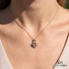 Cushion Cut Morganite Diamond Pendant - Special Gift for Her