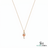Morganite & Diamond Cushion Cut Pendant - Elegant Gemstone Jewelry