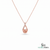 Round Cut Morganite And Diamond Pendant with Twisted Design - Anniversary Gift