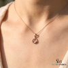 Oval Cut Peach Morganite and Diamond Pendant - Anniversary & Birthday Gift for Her