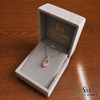 Round Cut Morganite And Diamond Pendant with Twisted Design - Anniversary Gift