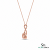 Oval Cut Peach Morganite and Diamond Pendant - Anniversary & Birthday Gift for Her