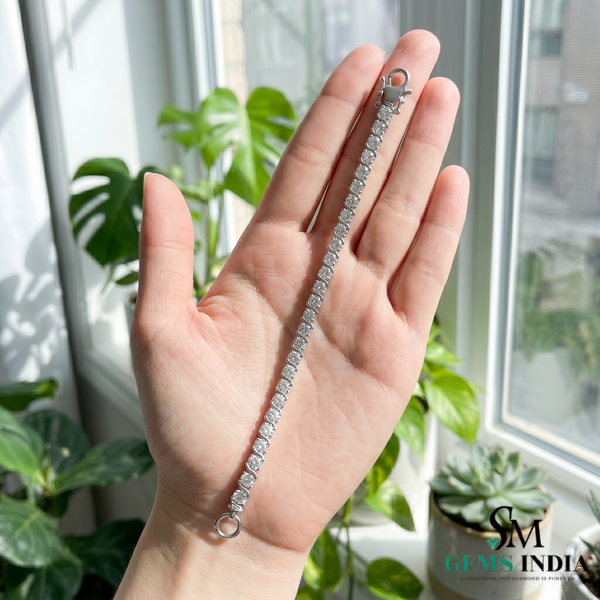Classic Round Diamond Tennis Bracelet - Anniversary Birthday Gift Jewelry
