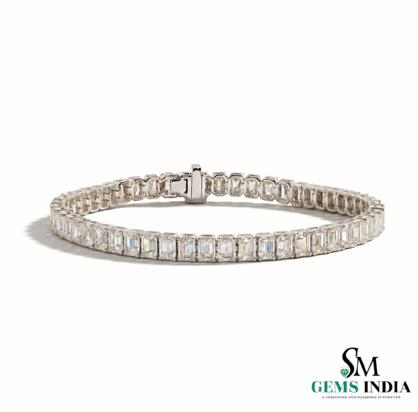 Emerald Cut Diamond Tennis Bracelet – Luxury Bridal Jewelry Gift