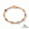 Multicolor Oval Cut Tennis Bracelet - Dainty Luxury Jewelry for Women