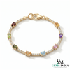 Multicolor Oval Cut Tennis Bracelet - Dainty Luxury Jewelry for Women