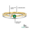 Dainty Round Emerald Diamond Ring – Minimalist Stackable Emerald Ring for Women