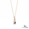 Oval Tanzanite Spiral Pendant With Diamond Accents – Gift For Her