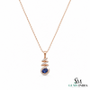 Oval Tanzanite Spiral Pendant With Diamond Accents – Gift For Her