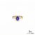 Oval Tanzanite Statement Ring With Diamond Halo and Split Band - Elegant Gemstone Jewelry
