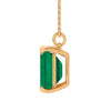 Natural Emerald Pendant,14k Solid Gold Pendant,Emerald Cut Pendant,Minimalist Necklace,May Birthday Gift,Pendant for Green Emerald Necklace