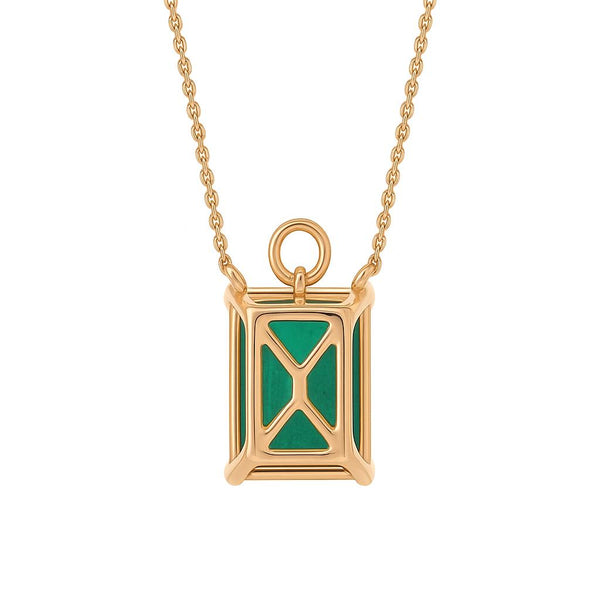 Natural Emerald Pendant,14k Solid Gold Pendant,Emerald Cut Pendant,Minimalist Necklace,May Birthday Gift,Pendant for Green Emerald Necklace