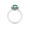 3.90 Carats Natural Zambian Emerald And Diamond Engagement Ring / Elegant May Birthstone Ring / Anniversary Wedding Gift Ring