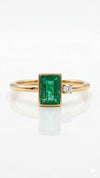 Natural Emerald Baguettes Ring