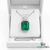 Octagon Green Emerald Pendant Necklace – Fine Jewelry Gift for Her