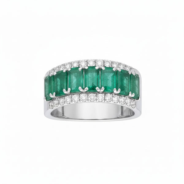 2,20 Karat Smaragd-Solitärring im Smaragdschliff für Damen, Jubiläumsgeschenk