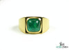 4.30 Carats Sugar Loaf Natural Emerald 18K Gold Men's Ring – May Birthstone Men Luxury Ring