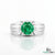 Natural Men's Vivid Green Emerald Ring: 18k Solid Gold Wedding Band