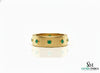 Men's Wedding Natural Emerald Band Ring In 14k Solid Gold Men's Gift Emerald Band