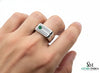Round Natural Emerald Men's Band In 14k Gold / Men's Engagement Ring For Women And Girls / Men's Wedding Band