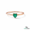 0.80 Carats Natural Emerald Solitaire Ring - 14k Solid Gold Gold Women Wedding Anniversary Gift Ring