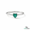 0.80 Carats Natural Emerald Solitaire Ring - 14k Solid Gold Gold Women Wedding Anniversary Gift Ring