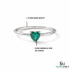 0.80 Carats Natural Emerald Solitaire Ring - 14k Solid Gold Gold Women Wedding Anniversary Gift Ring