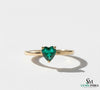 0.80 Carats Natural Emerald Solitaire Ring - 14k Solid Gold Gold Women Wedding Anniversary Gift Ring