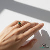 0.80 Carats Natural Emerald Solitaire Ring - 14k Solid Gold Gold Women Wedding Anniversary Gift Ring