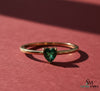 0.80 Carats Natural Emerald Solitaire Ring - 14k Solid Gold Gold Women Wedding Anniversary Gift Ring
