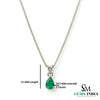 Design By Punit Sahu Pear Shaped Emerald Pendant Necklace – Dainty Teardrop Green Gemstone Fine Jewelry for Women