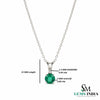 Round Cut Emerald Diamond Pendant Necklace – Minimalist Fine Jewelry