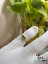 Minimalist Emerald Cut Emerald Gold Ring – Modern Bezel Setting (Copy)