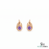 Round Cut Natural Amethyst Stud Earrings – Elegant Jewelry Gift For her