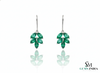 1.80 carat Marquise Shaped Genuine Emerald Leaf Drop Dangle Earrings